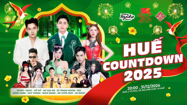 Huế rực rỡ chào đón năm mới 2025 với đại nhạc hội Countdown - Một Kỷ Nguyên Mới