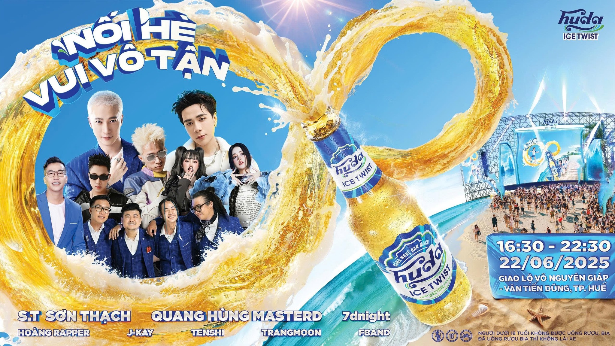 "Huda Ice Twist - Nối hè vui vô tận" - Bùng nổ cảm xúc trong đêm nhạc hè sôi động tại Festival Huế 2025